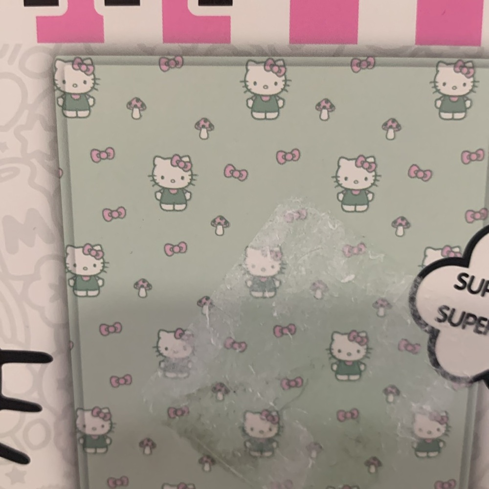 New Hello Kitty Seafoam Green Mushroom & Bows 60 x 90 Plush Twin Soft Blanket - Picture 3 of 8